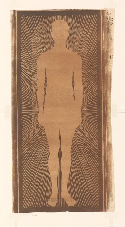 Silhuett av en mann med stråler rundt av Samuel Jessurun de Mesquita (signed by artist)
