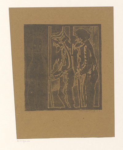 To menn på figur med lukkede øyne av Samuel Jessurun de Mesquita (signed by artist)