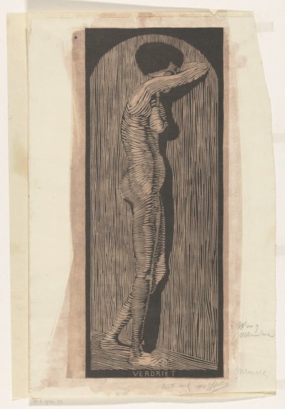 Verdriet (original tittel på objekt) av Samuel Jessurun de Mesquita (signed by artist)