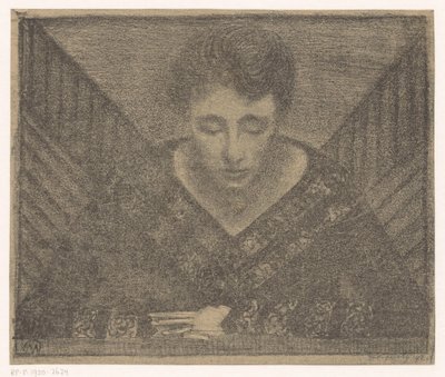 V-hals kvinne av Samuel Jessurun de Mesquita (signed by artist)