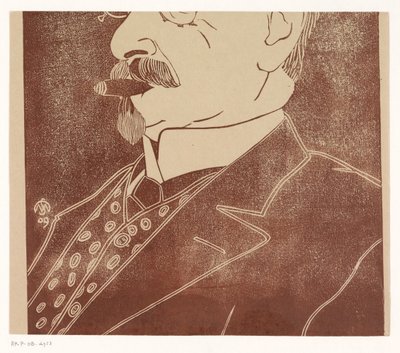 Portrett av en ukjent mann med en sigar av Samuel Jessurun de Mesquita