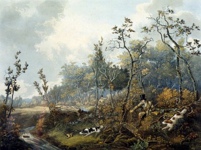 Woodcock Shooting, gravert av H.C. Pyall av Samuel John Egbert (after) Jones