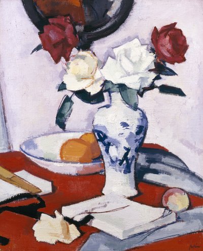 Roser (olje på lerret) av Samuel John Peploe
