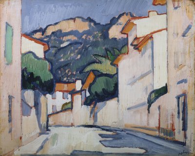 Gatebilde, Cassis, ca. 1913 (olje på panel) av Samuel John Peploe