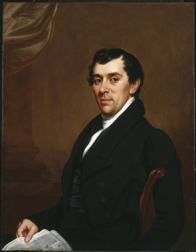 David Leavitt (olje på panel) (se også 212148) av Samuel Lovett Waldo