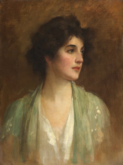 Det grønne sjalet av Samuel Luke Fildes