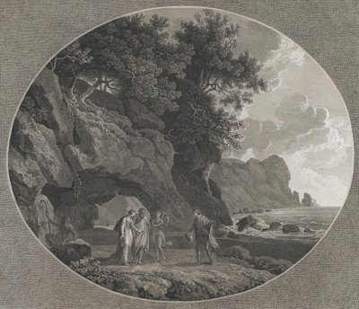 The Tempest, Act I: Ferdinand and Miranda, 1788. av Samuel Middiman