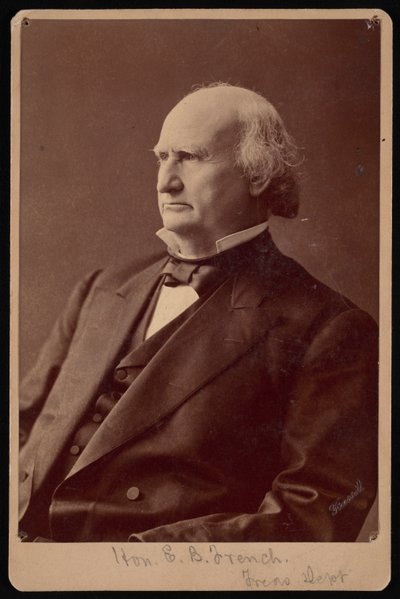 Portrett av Ezra Bartlett French 1810-1880, 1870-tallet. av Samuel Montague Fassett