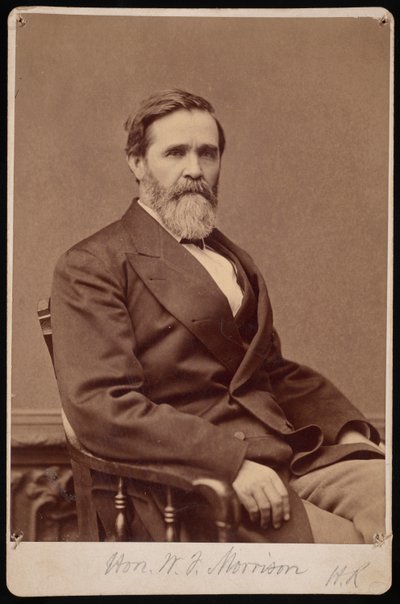 Portrett av Hon. W.F. Morrison, mellom 1876 og 1880. av Samuel Montague Fassett