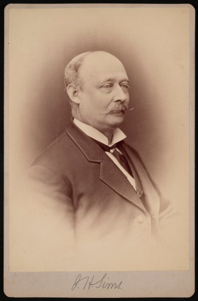 Portrett av J.H. Sims, mellom 1876 og 1880. av Samuel Montague Fassett
