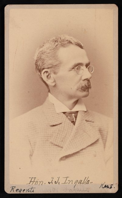 Portrett av John James Ingalls 1833-1900, mellom 1876 og 1880. av Samuel Montague Fassett