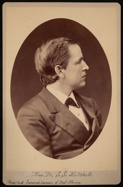 Portrett av pastor Samuel Swain Mitchell 1839-1919, mellom 1876 og 1880. av Samuel Montague Fassett