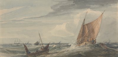 Skip på et stormfullt hav av Samuel Owen