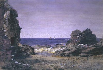 Backways nær Tintagel, Cornwall (akvarell) av Samuel Palmer