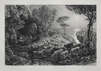 Moeris og Galatea, 1883. av Samuel Palmer