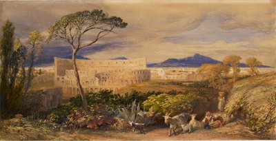 Colosseum og Alban-fjellet, c1843 av Samuel Palmer