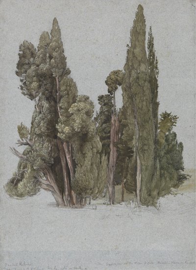 Sypressene ved Villa d'Este, Tivoli av Samuel Palmer