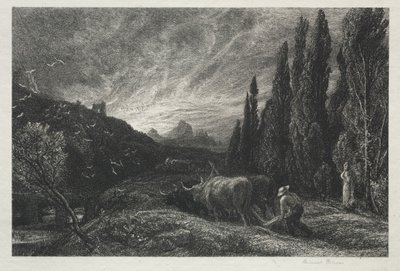 Den tidlige plogmannen. av Samuel Palmer