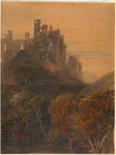 Det fortryllede slottet i skumringen av Samuel Palmer