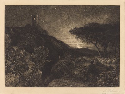 Det ensomme tårnet av Samuel Palmer