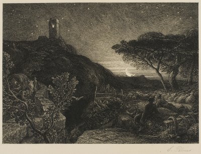 Det ensomme tårnet av Samuel Palmer
