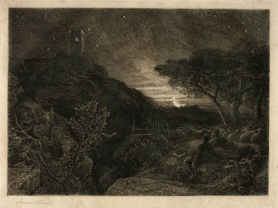 Det ensomme tårnet av Samuel Palmer