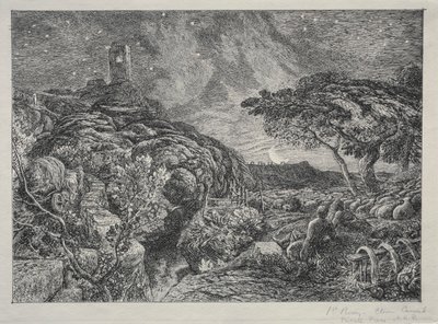 Det ensomme tårnet av Samuel Palmer