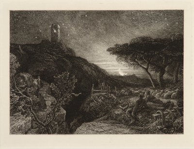 Det ensomme tårnet av Samuel Palmer