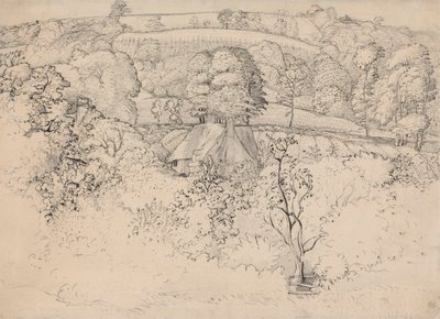 The Primitive Cottage, Shoreham av Samuel Palmer
