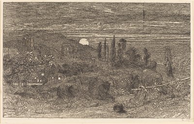 The Rising Moon, eller en engelsk pastoral av Samuel Palmer