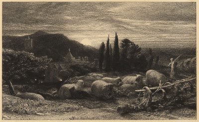 «Den stigende månen» eller «En engelsk pastoral» av Samuel Palmer