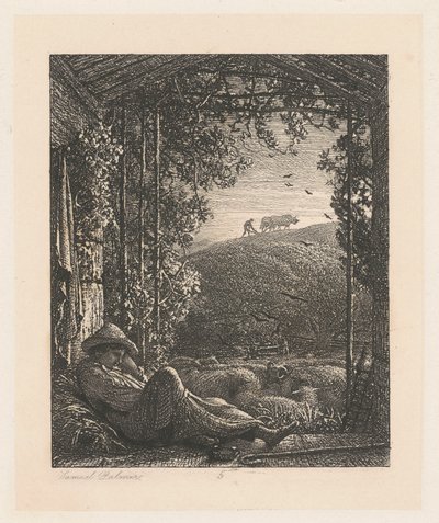 Den sovende hyrden av Samuel Palmer