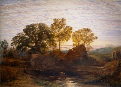 Vannmøllen, c1848-1849 av Samuel Palmer
