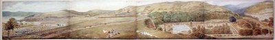 Sketch for a Panorama - The Town of Largs, Ayrshire, juli 1856 (akvarell over blyant på papir) av Samuel Parlber