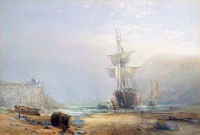 En disig morgen på kysten av Devon, 1853 av Samuel Phillips Jackson