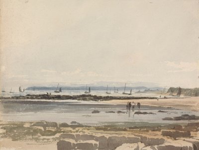 Strandscene av Samuel Prout