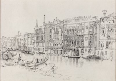Casa D#39;oro, Venezia, ca. 1824 (akvarell på papir) av Samuel Prout