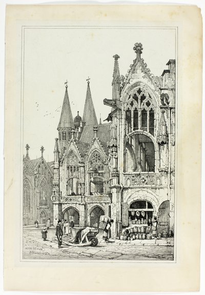 Hotel de Ville, Brunswick av Samuel Prout
