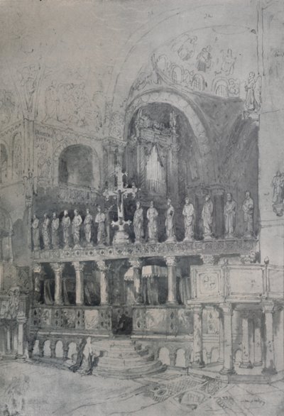 Interiør i St. Marks, c1830, 1925. av Samuel Prout