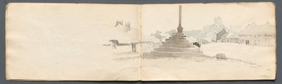 Skissebok: Norham, 1814. av Samuel Prout