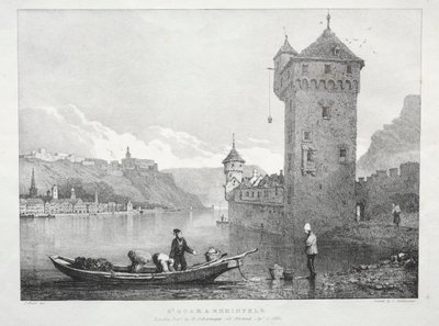 St. Goar og Rheinfels av Samuel Prout