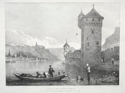 St. Goar og Rheinfels, 1824. av Samuel Prout