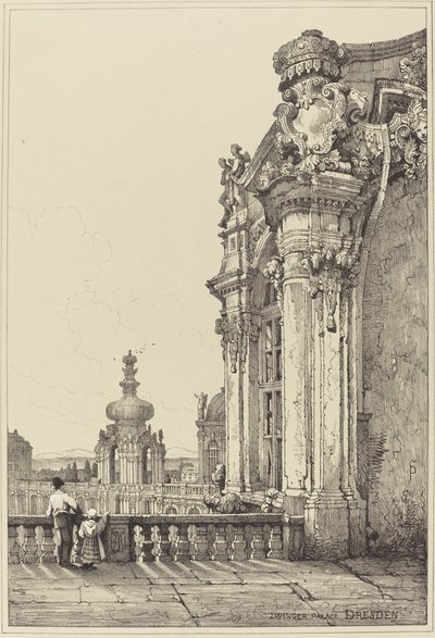 Zwinger-palasset, Dresden av Samuel Prout