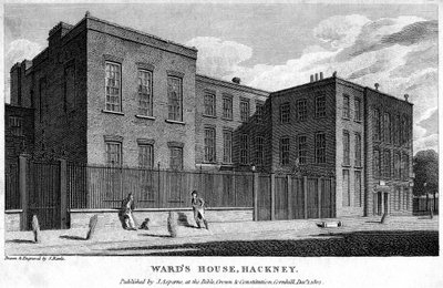 Wards House, Hackney, London, 1805. av Samuel Rawle