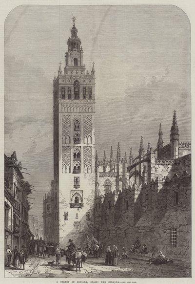 En gate i Sevilla, Spania, Giralda av Samuel Read