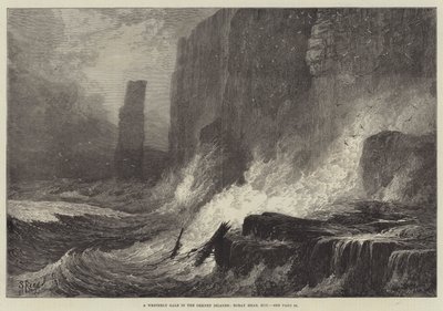 En vestlig kuling på Orknøyene, Roray Head, Hoy av Samuel Read
