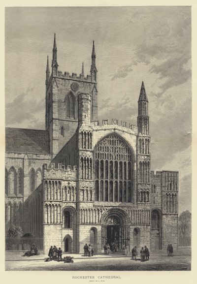 Rochester Cathedral (gravering) av Samuel Read