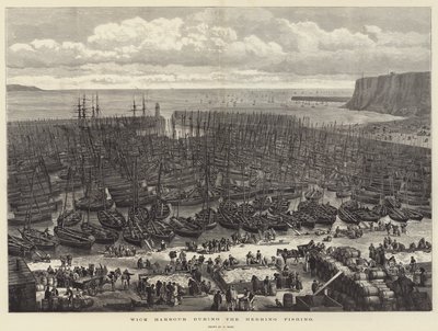 Wick Harbor under sildefisket av Samuel Read