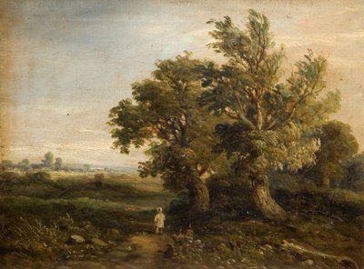 Landskap med trær, 1863. av Samuel Restell Lines