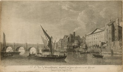 En utsikt over Westminster Bridge med deler tilstøtende som i år 1760 av Samuel Scott